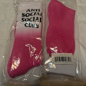 Anti Social Social Club “Walking Too Much” Socks in Pink